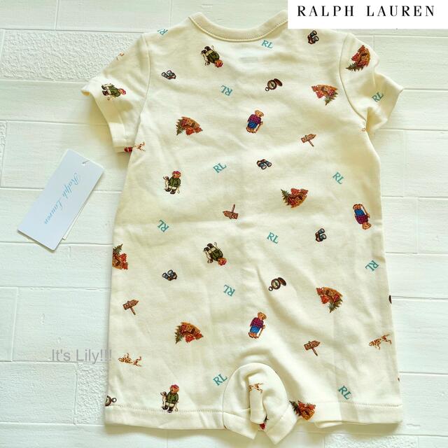 Ralph Lauren(ラルフローレン)の春夏活躍　3m60cm  ラルフローレン　ポロベア　前開き　ロンパース キッズ/ベビー/マタニティのベビー服(~85cm)(ロンパース)の商品写真