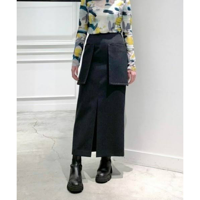 美品】LE CIEL BLEU ビッグポケットマキシスカート34 EeQNIRh78k