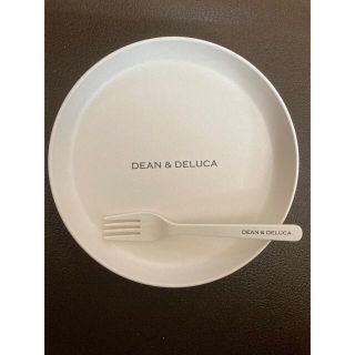 ディーンアンドデルーカ(DEAN & DELUCA)のグロウ付録　ディーン＆デルーカ　プレート＆フォークセット ホワイト1組(食器)