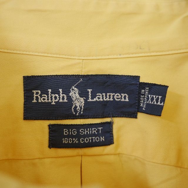 安い格安】 POLO RALPH LAUREN 超希少 90s BIG SHIRT ラルフローレン 長袖 BDシャツ ビッグポロの通販 by  古着屋 June @フォロー割実施中！｜ポロラルフローレンならラクマ