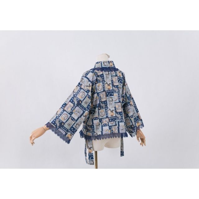 ロリータ Sweet Dreamer Vintage ネコ 着物デザインブラウス レディースのトップス(シャツ/ブラウス(長袖/七分))の商品写真