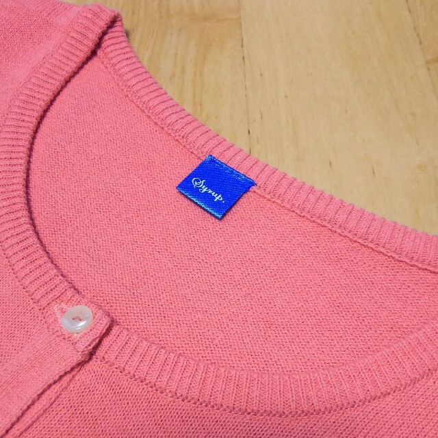 FELISSIMO(フェリシモ)のニット　トップス　胸ポケット　パフ袖　ピンク レディースのトップス(カットソー(半袖/袖なし))の商品写真