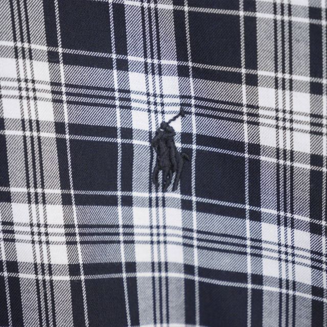 POLO RALPH LAUREN(ポロラルフローレン)のポロラルフローレン 刺繍ロゴ チェック 長袖 ボタンダウンシャツ ブラック 黒 メンズのトップス(シャツ)の商品写真