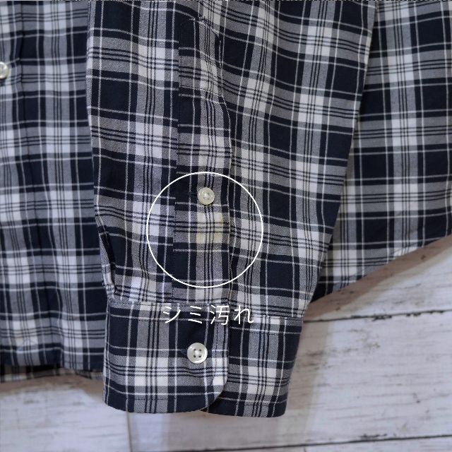 POLO RALPH LAUREN(ポロラルフローレン)のポロラルフローレン 刺繍ロゴ チェック 長袖 ボタンダウンシャツ ブラック 黒 メンズのトップス(シャツ)の商品写真