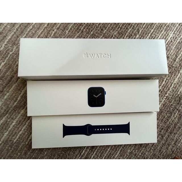 Apple Watch(アップルウォッチ)の【美品】Apple Watch Series 6 44mm GPS ブルー メンズの時計(腕時計(デジタル))の商品写真