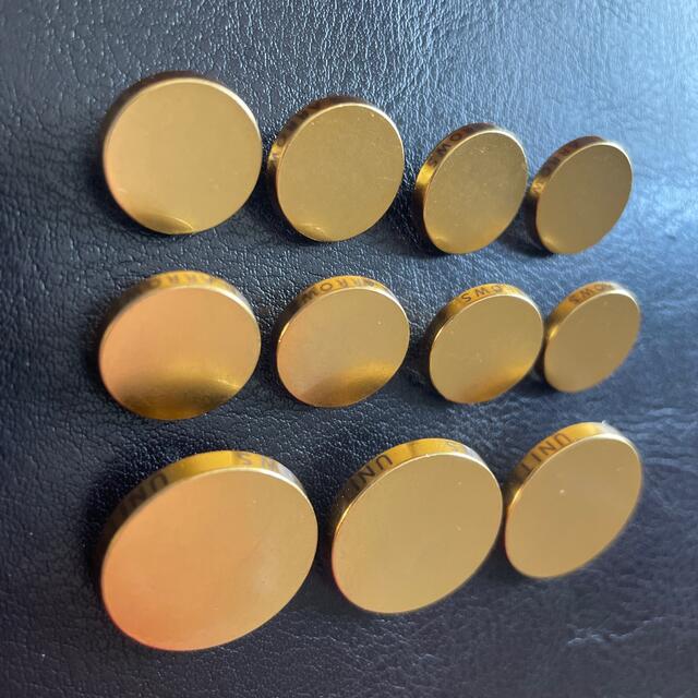 UNITED ARROWS(ユナイテッドアローズ)のユナイテッドアローズ ソリッド金メタルボタン 11個 ハンドメイドの素材/材料(各種パーツ)の商品写真