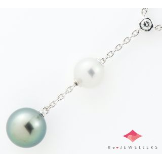 ミキモト(MIKIMOTO)のミキモト ラリエット 9.7mm 黒蝶真珠(南洋真珠)   ペンダント(ネックレス)