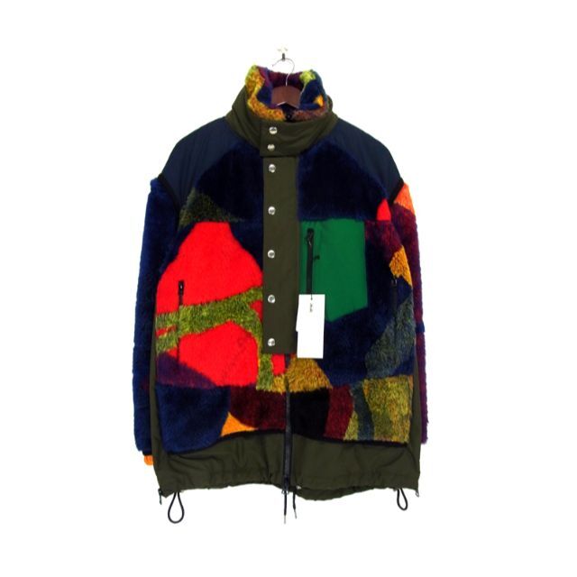 新品登場 sacai - サカイsacai×カウズKAWS□21AWカラー切替ファー