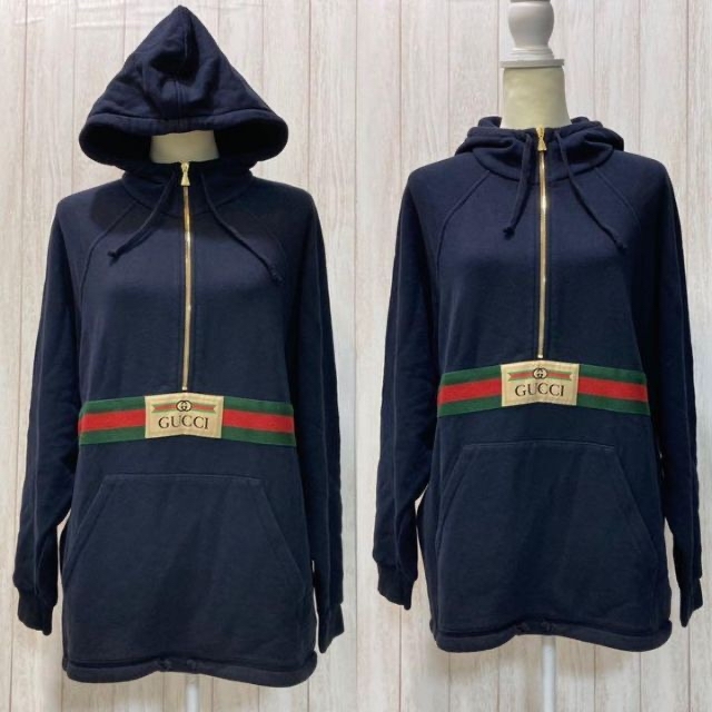 現行品☆グッチ ヴィンテージロゴ&ウェブ ストライプ スウェット