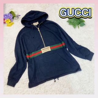 グッチ(Gucci)のグッチ　ヴィンテージロゴ＆シェリーライン スウェットパーカー(パーカー)