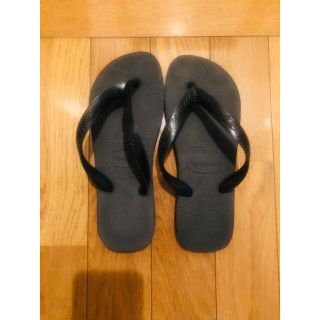 ハワイアナス(havaianas)のハワイアナス ビーチサンダル レディース 23-23.5 37/38 黒 (ビーチサンダル)