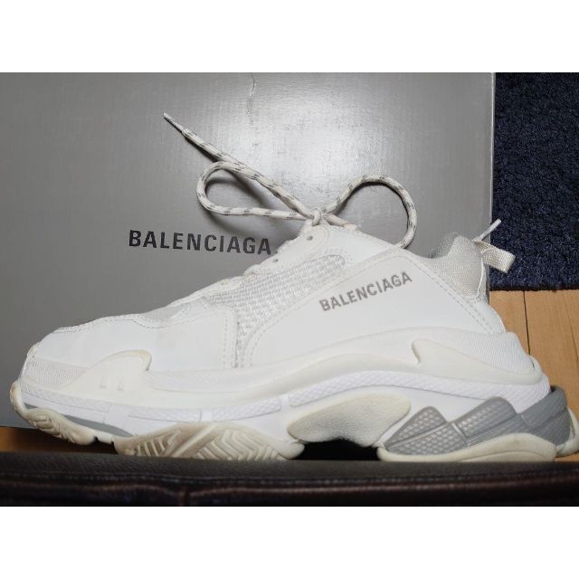 品質満点!靴経典 - バレンシアガ BALENCIAGA ホワイト TRIPLE S トリプルエス
