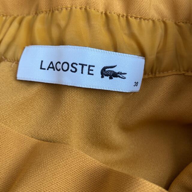 LACOSTE(ラコステ)のラコステハイウェストポンチスカートマスタードL レディースのスカート(ひざ丈スカート)の商品写真