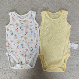 ユニクロ(UNIQLO)のユニクロ　joy of print コットンメッシュ　肌着　70(肌着/下着)