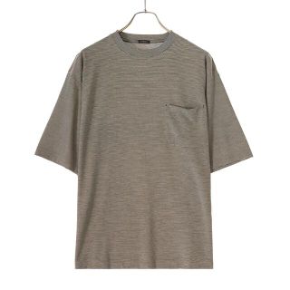 コモリ(COMOLI)のCOMOLI 22SS ウール天竺ボーダー 3 半袖 Tシャツ(Tシャツ/カットソー(半袖/袖なし))