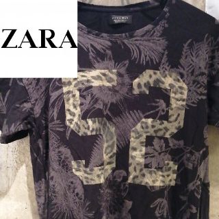 ザラ(ZARA)の【シャドー柄　夏物】ZARA　ザラ　総柄　花柄　Tシャツ  ワコマリア(Tシャツ/カットソー(半袖/袖なし))