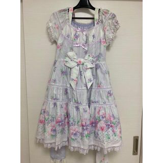 アンジェリックプリティー(Angelic Pretty)のangelic pretty シュガーパンジーOPセット　ラベンダー(ひざ丈ワンピース)