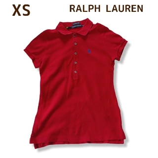 ラルフローレン(Ralph Lauren)のRALPH LAUREN スキニーポロシャツ レッド XS(ポロシャツ)
