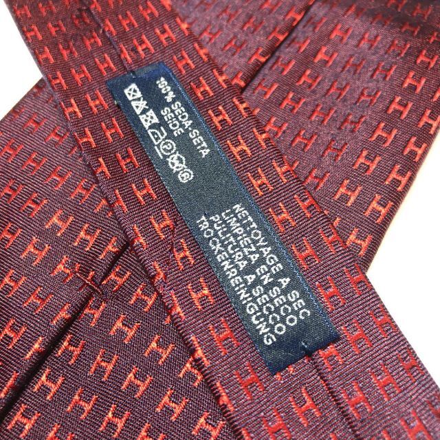 極美品 エルメス ネクタイ ファソネ H織りタイ バイカラー オーベル