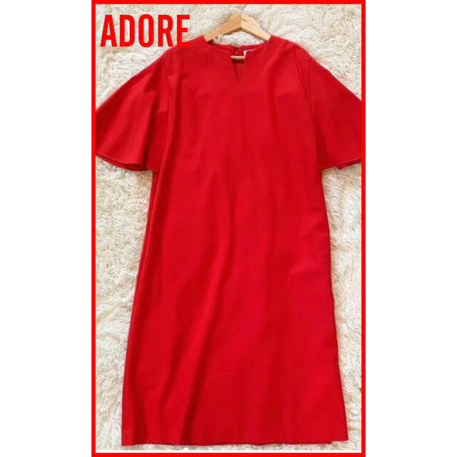 ADORE - ADORE アドーアスーパードライジョーゼット ワンピース 36の