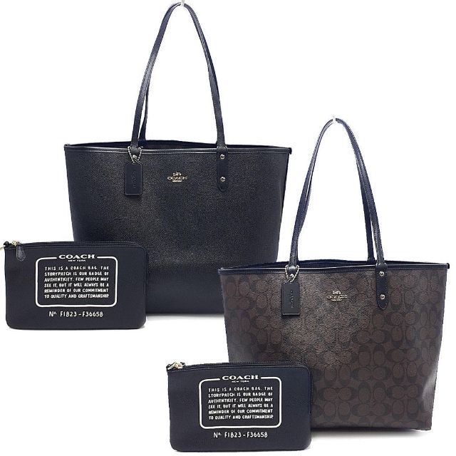 COACH - 美品 コーチ トートバッグ 鞄 リバーシブル シティー 20-22051106