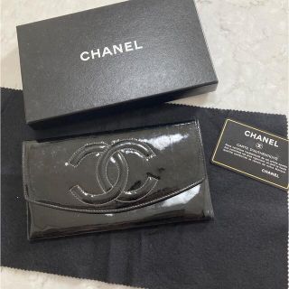 シャネル(CHANEL)のCHANEL  正規品パテントレザーエナメル長財布  ポーチ(財布)