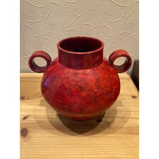 ヴィンテージ 陶器フラワーベース　イタリア製(花瓶)