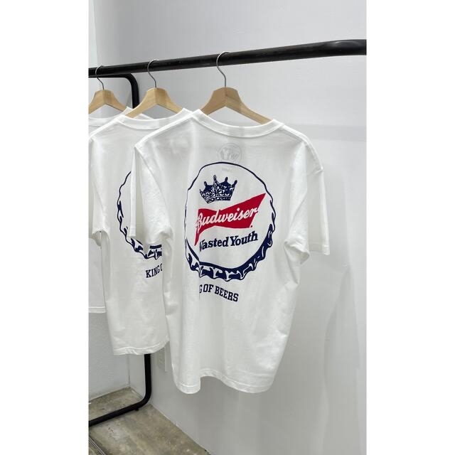 トップス★新品未使用品 Wasted Youth × バドワイザー Ｔシャツ Lサイズ