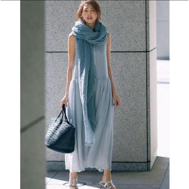 ebure / エブール | Ron Herman ロンハーマン 取扱い Silky Twill Dress コットンシルク ドレス ワンピース | 36 | グレー | レディース