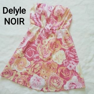 デイライルノアール(Delyle NOIR)のDelyle noirローズフラワー ベアフレアワンピース ドレス(ミニワンピース)