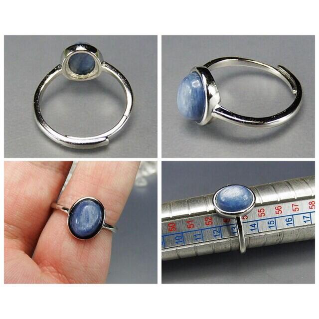 AAカイヤナイト指輪天然石シンプルリング12号前後107-009。 3 レディースのアクセサリー(リング(指輪))の商品写真