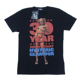 ヒステリックグラマー(HYSTERIC GLAMOUR)のHYSTERIC GLAMOUR ヒステリックグラマー Ｔシャツ 0243CT20 30周年 30th ANNIVERSARY プリント ブラック系 S【新古品】【未使用】【中古】(Tシャツ/カットソー(半袖/袖なし))