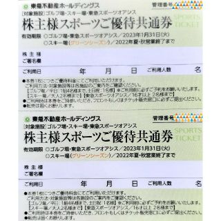 東急不動産 株主優待券（スポーツオアシス）ゴルフ他優待券 2枚(フィットネスクラブ)