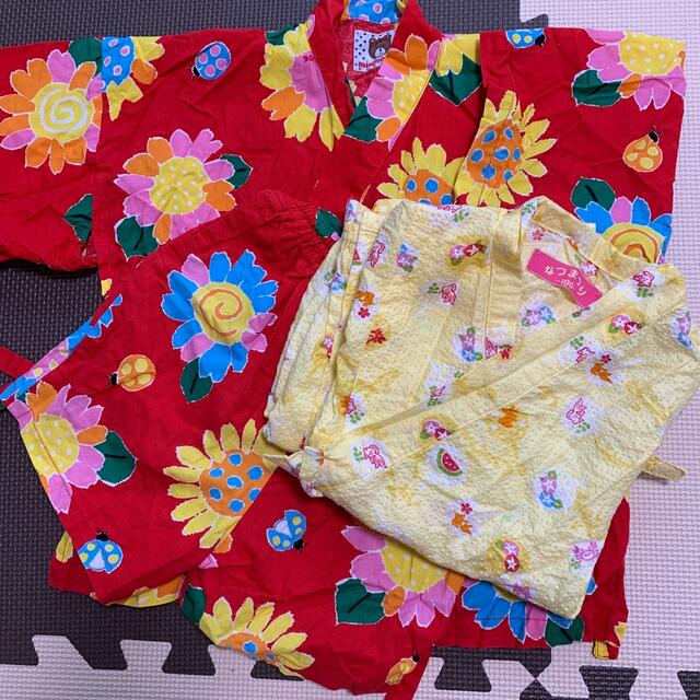 mikihouse(ミキハウス)の美品☆ミキハウス　甚平　100cm 2セット キッズ/ベビー/マタニティのキッズ服女の子用(90cm~)(甚平/浴衣)の商品写真