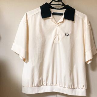 FRED PERRY 白 ホワイト 半袖 ボタンシャツ ブラウス