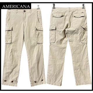 アメリカーナ(AMERICANA)のG② アメリカーナ 裾 アジャスター 付き 6ポケット カーゴ パンツ S(ワークパンツ/カーゴパンツ)