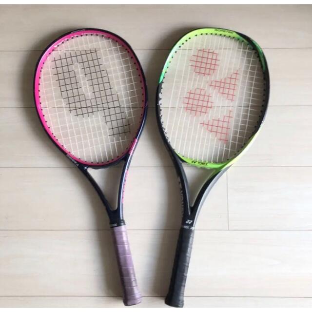 YONEX(ヨネックス)のヨネックス プリンス　ジュニア用　26インチ　硬式テニスラケット　2本セット スポーツ/アウトドアのテニス(ラケット)の商品写真