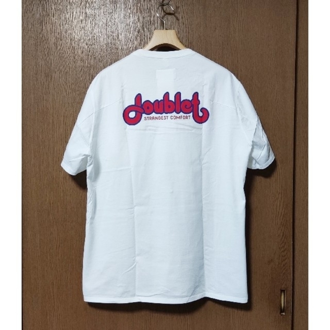 新品□doublet × WISM ファミレスTシャツ XL 白 ホワイト-