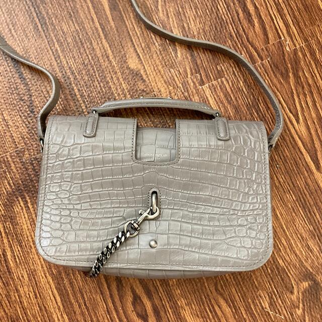Saint Laurent - サンローラン クロコ型押しバッググレーの通販 by