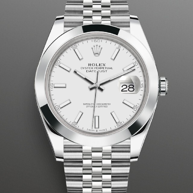 腕時計(アナログ)新品 ROLEX ロレックス デイトジャスト41 126300 白文字盤