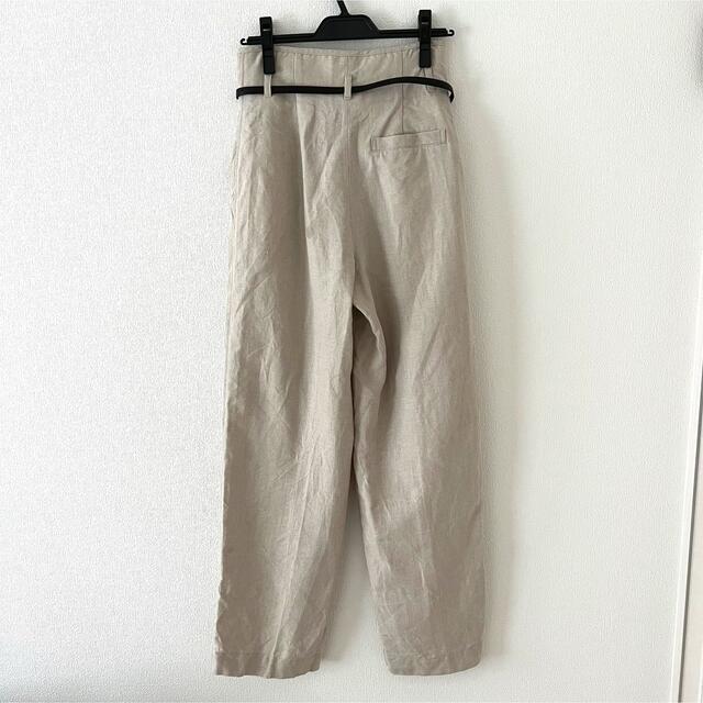 デプレ プレーンリネン ハイウエストセミワイドパンツ M | www