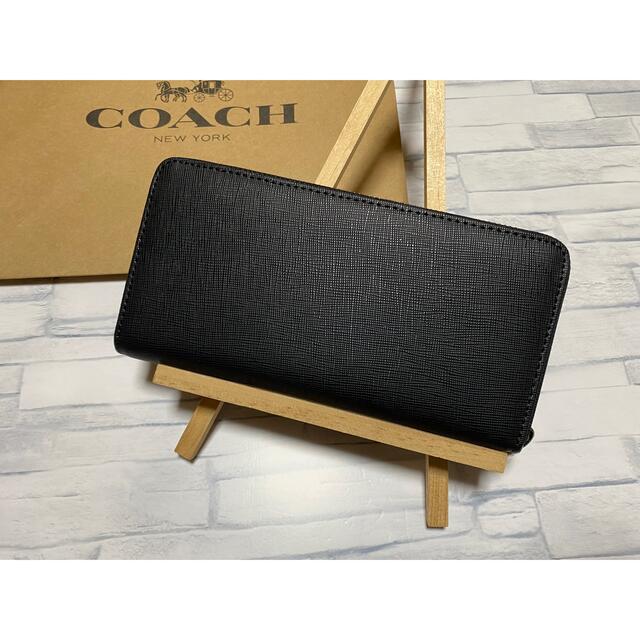 COACH(コーチ)の【売約済】コーチブラック レザー 長財布 メンズ レディース  メンズのファッション小物(長財布)の商品写真