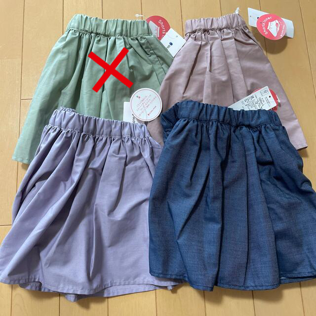 GLOBAL WORK(グローバルワーク)の新品　インナー付きスカート　100 キッズ/ベビー/マタニティのキッズ服女の子用(90cm~)(スカート)の商品写真