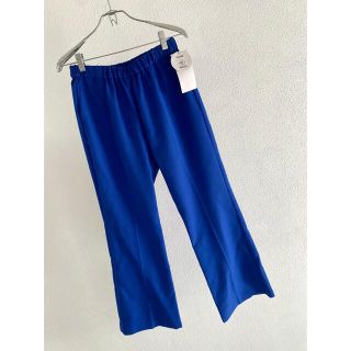 ラウンジドレス(Loungedress)の新品 Loungedress センタープレスフレアパンツ ブルー(カジュアルパンツ)