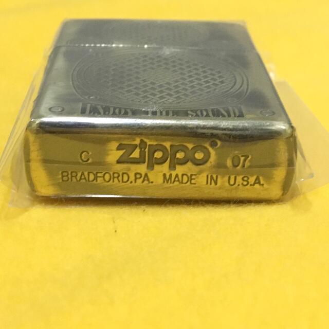 ZIPPO(ジッポー)のZIPPO スピーカー オーディオデザイン エンジョイサウンド 燻しブラス スマホ/家電/カメラのオーディオ機器(スピーカー)の商品写真