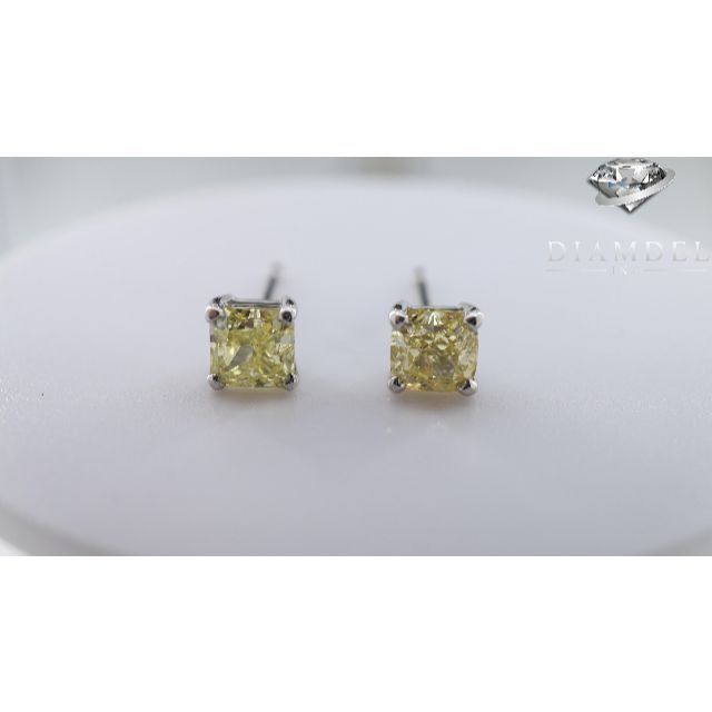 イェローダイヤモン/EARRINGS/ 0.427 0.423 ct.