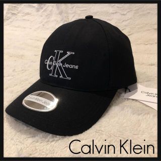 カルバンクライン(Calvin Klein)の新品タグ付き カルバンクライン キャップ ブラック フリーサイズ(キャップ)