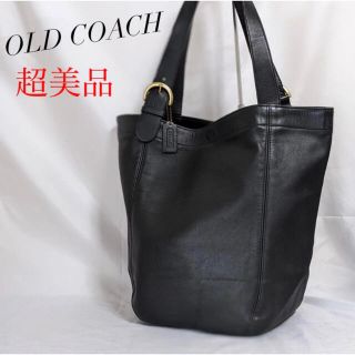 コーチ(COACH)の超美品 COACH オールドコーチ トートバッグ 黒 ブラック レザー 4082(トートバッグ)