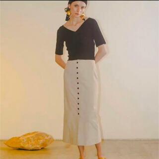 ルシェルブルー(LE CIEL BLEU)のルシェルブルー　リネンペンシルスカート　美品36サイズ(ロングスカート)