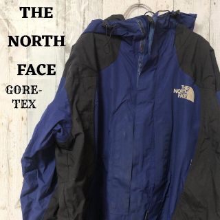 ザノースフェイス(THE NORTH FACE)の美品US規格ノースフェイスマウンテンパーカーゴアテックスブルーブラック古着3L(マウンテンパーカー)